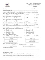 Bộ phiếu cuối tuần hki môn toán cambridge lớp 5 hệ chuẩn vinschool kèm đáp án Bản 2