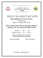 Thiết kế xấp xỉ liên tục khâu điều chỉnh tốc độ động cơ DC Servo Harmonic RHS 32-6018.