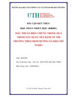 MÂU THUẪN BIỆN CHỨNG TRONG QUÁ  TRÌNH XÂY DỰNG NỀN KINH TẾ THỊ TRƯỜNG THEO ĐỊNH HƯỚNG XÃ HỘI CHỦ NGHĨA