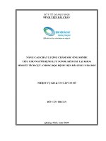 Nâng cao chất lượng chăm sóc ống sonde tiểu cho người bệnh lưu sonde tiểu kéo dài tại Khoa Hồi sức tích cực – Chống độc, Bệnh viện Bãi Cháy năm 2025 