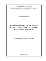 Luận văn nghiên cứu Đối chiếu các phương tiện biểu hiện lịch sự trong câu cầu khiến tiếng việt và tiếng trung
