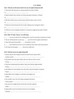 Bài tập ngữ pháp Ôn chung lớp ielts học sinh lớp 9 10