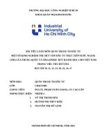 IUH - QUẢN TRỊ DỰ ÁN ĐẦU TƯ - MỘT SỐ KINH NGHIỆM THU HÚT VỐN ĐẦU TƯ TRỰC TIẾP NƯỚC NGOÀI (FDI) CỦA TRUNG QUỐC VÀ SINGAPORE. RÚT RA BÀI HỌC CHO VIỆT NAM TRONG VIỆC THU HÚT FDI