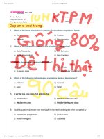 Ôn thi pretest kỹ thuật phần mềm IUH 90 câu trắc nghiệm giống khoảng 80% Đại học công nghiệp TPHCM khoa CNTT ( Có đáp án)