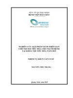 Nghiên cứu giải pháp giảm thời gian chờ nội soi tiêu hóa cho người bệnh tại Khoa Nội tiêu hóa, Bệnh viện Bãi Cháy năm 2025