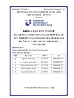 IUH - KLTN - HOÀN THIỆN CÔNG TÁC KẾ TOÁN DOANH THU, CHI PHÍ VÀ XÁC ĐỊNH KẾT QUẢ KINH DOANH TẠI CÔNG TY TNHH THƯƠNG MẠI DỊCH VỤ TÂN VIỆT MỸ