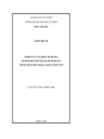 Luận văn nghiên cứu xác Định chỉ thị dna Để phân biệt một số loài dễ nhầm lẫn thuộc chi ba bét (mallotus lour) Ở việt nam
