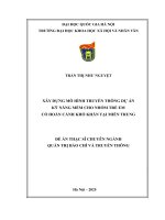 Luận văn xây dựng mô hình truyền thông dự Án kỹ năng mềm cho nhóm trẻ em có hoàn cảnh khó khăn tại miền trung