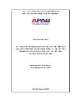 Luận văn thạc sĩ Quản lý công: Xây dựng mô hình Bộ phận Tiếp nhận 2 và Trả kết quả giải quyết thủ tục hành chính theo cơ chế một cửa tại Trung tâm Giáo dục Thể chất và Thể thao, Đại học Quốc gia Hà Nội