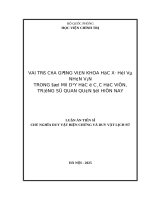 Vai trò của giảng viên khoa học xã hội và nhân văn trong Đổi mới dạy học Ở các học viện, trường sĩ quan quân Đội hiện nay