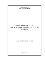 Thái Độ chấp hành kỷ luật của hạ sĩ quan, binh sĩ Ở Đơn vị cơ sở hiện nay