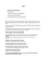 Đề cương tiếng anh 3 - Speaking