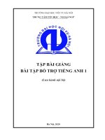 Tập bài giảng Tiếng anh 1,2,3 Học viện Hành chính và Quản trị công