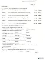 Đề thi giữa kỳ 2 anh 11