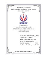 Báo cáo truyền Động Điện tính toán lựa chọn Động cơ ac không Đồng bộ