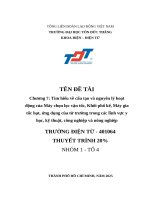 Tìm hiểu về cấu tạo và nguyên lý hoạt Động của máy chọn lọc vận tốc, khối phổ kế, máy gia tốc hạt, Ứng dụng của từ trường trong các lĩnh vực y học, kỹ thuật, công nghiệp và nông nghiệp