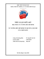 Tư tưởng hồ chí minh về quyền làm chủ của nhân dân