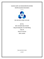 Bài tập lớn cơ học vật liệu Đề tài báo cáo khóa học online