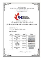 Tính toán kết cấuôtôđề tài tính toán kết cấu xe toyota camry2 2 xli 1997