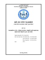 Nghiên cứu, tính toán, thiết kế khung máy Ép thuỷ lực 10 tấn