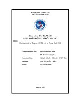 Bài tập lớn tính toán Động cơ Đốt trong Đề tài tính toán thiết kế Động cơ 1nz fe trên xe toyota yaris 2008