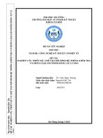 Nghiên cứu thiết kế, chế tạo mô hình hệ thống kiểm tra và phân loại sản phẩm bằng xử lí Ảnh