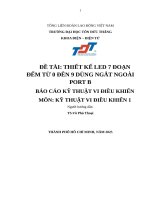 Đề tài thiết kế led 7 Đoạn Đếm từ 0 Đên 9 dùng ngắt ngoài port b