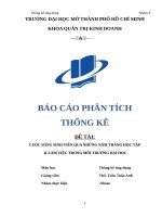 Đề tài cuộc sống sinh viên qua những năm tháng học tập & làm việc trong môi trường Đại học