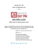 Quan Điểm của c mác về các quy luật kinh tế của thị trường, làm rõ tác dụng của quy luật giá trị trong nền kinh tế thị trường Ở việt nam hiện nay