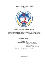 Chủ Đề Đánh giá vai trò của nguồn vốn Đầu tư công, Đầu tư tư nhân và fdi Đối với tăng trưởng kinh tế