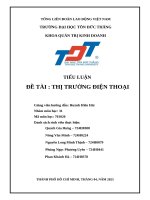 Tiểu luận Đề tài  thị trường Điện thoại