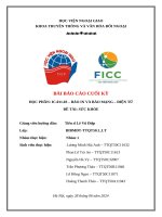 Báo in và báo mạng – Điện tử Đề tài sức khỏe