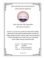 Lý luận về vai trò của nhà nước trong nền kinh tế thị trường Định hướng xã hội chủ nghĩa, Đánh giá thực trạng thực thi vai trò này Ở việt nam hiện nay