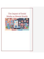 The impact of social media on mental health