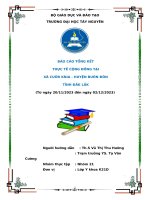 Báo cáo tổng kết thực tế cộng Đồng tại xã cuôr knia   huyện buôn Đôn tỉnh Đắk lắk