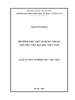 Mô hình thư viện số dùng chung cho thư viện Đại học việt nam