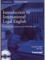 Introduction to International Legal English