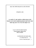 Vai trò của hệ thống chính trị cơ sở trong xây dựng khối Đại Đoàn kết dân tộc trên Địa bàn tây nguyên hiện nay