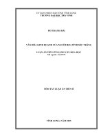 Tóm tắt văn hoá kinh doanh của người hoa tỉnh sóc trăng