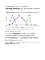 Sự thích nghi của sinh vât với nhiệt Độ