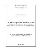 Luận văn Áp dụng quản trị tinh gọn made in vietnam tại trung tâm giải pháp doanh nghiệp, tổng công ty giải pháp doanh nghiệp viettel