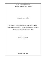 Nghiên cứu Đặc Điểm sinh học sinh sản và thử nghiệm sinh sản nhân tạo cá song da báo (plectropomus leopardus lacepède, 1802)