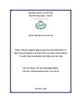 Luận văn thực trạng nhiễm khuẩn huyết sơ sinh sớm và một số giải pháp cải tiến chất lượng chẩn Đoán và Điểu trị tại bệnh viện phụ sản hà nội