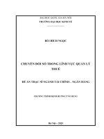 Luận văn chuyển Đổi số trong lĩnh vực quản lý thuế
