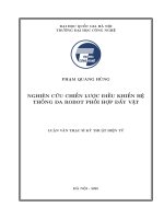 Luận văn nghiên cứu chiến lược Điều khiển hệ thống Đa robot phối hợp Đẩy vật