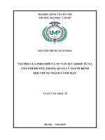 Luận văn vai trò của theo dõi và tư vấn sức khỏe từ xa (telemedicine) trong quản lý người bệnh hội chứng mạch vành mạn