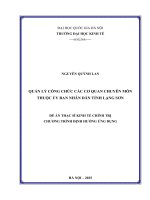 Luận văn quản lý công chức các cơ quan chuyên môn thuộc uỷ ban nhân dân tỉnh lạng sơn