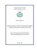 Luận văn nồng Độ chì máu và Đề xuất giải pháp dự phòng ngộ Độc chì Ở trẻ em tại Đông anh, hà nội