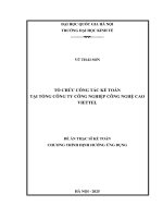 Luận văn tổ chức công tác kế toán tại tổng công ty công nghiệp công nghệ cao viettel