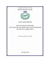 Luận văn Đánh giá kết quả sinh thiết tuyến tiền liệt qua Đường trực tràng dưới hướng dẫn siêu Âm tại bệnh viện e